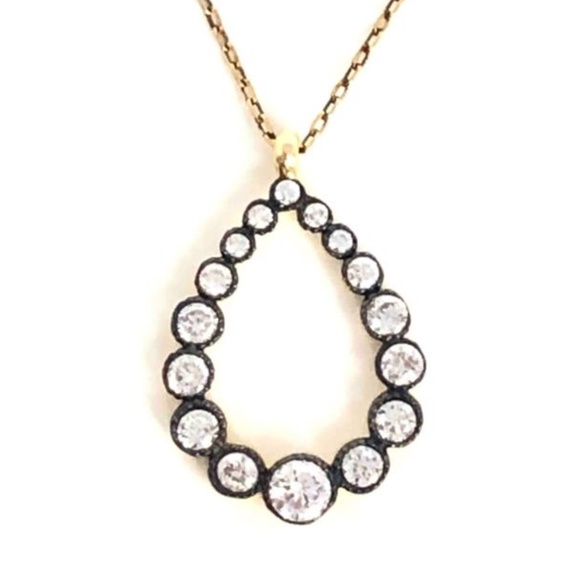 Rose Gold Tone Drop 925K Necllace - Picture 1 of 6